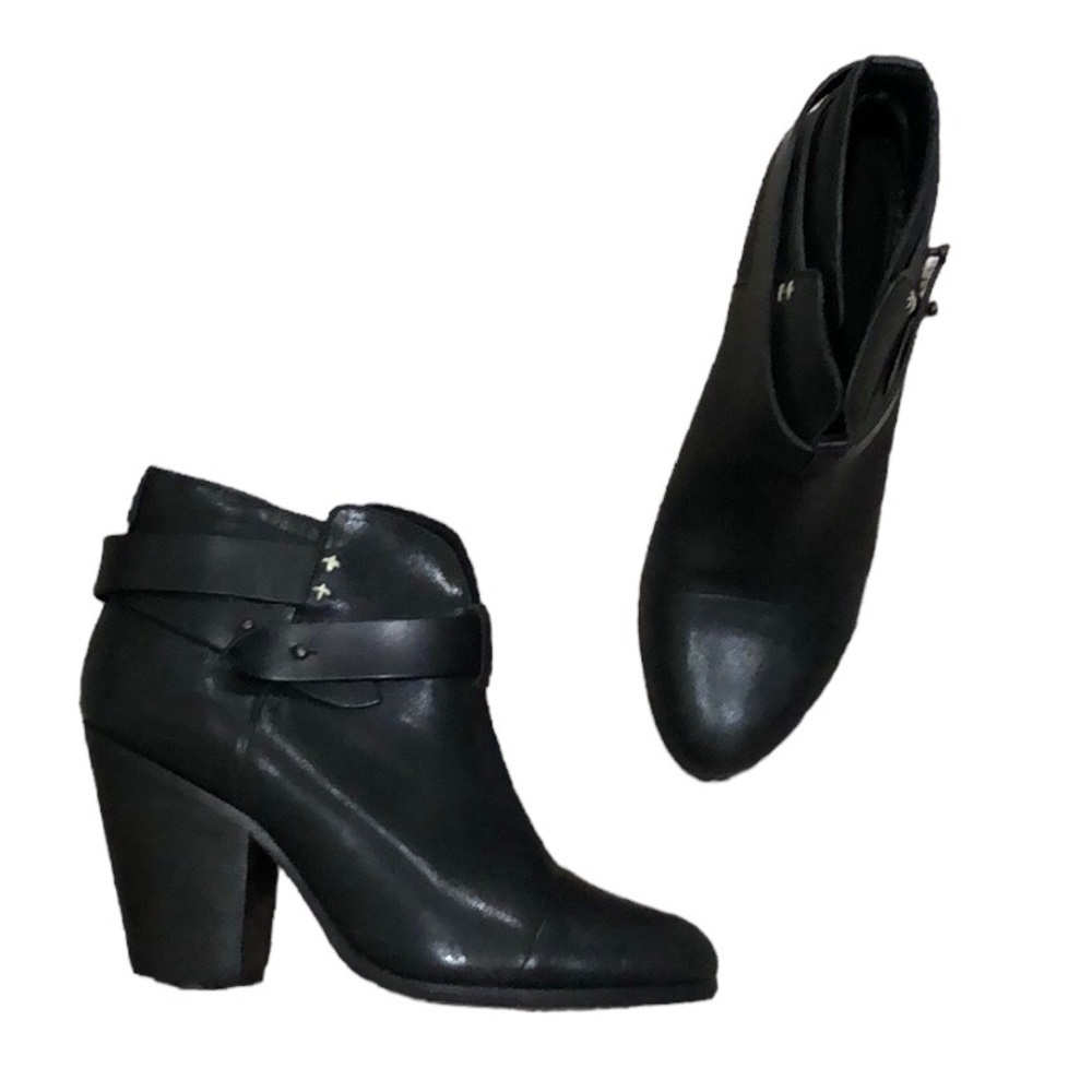 Rag & Bone Harris Ankle Boots Booties Size 37 US 7 Black Leather